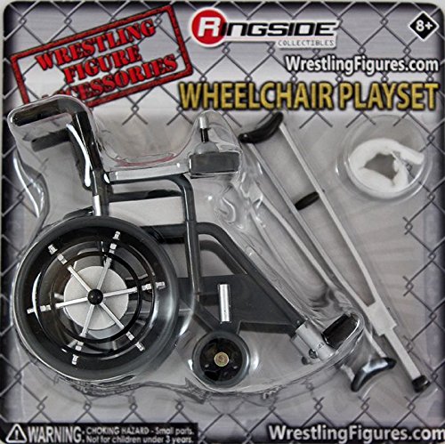 Wrestling Wheelchair Playset (Black) - Ringside Collectibles Exclusive WWE Toy Action Figure Accessory Pack