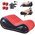 Inflatable Sex Sofa with Cuff Kit for BDSM and Bondage Play,Sex Game Furniture for Couple Deeper Position Support Adult Alternative Toys G-Point Love Pad Multifunctional PVC Pillow Air Cushion Chair