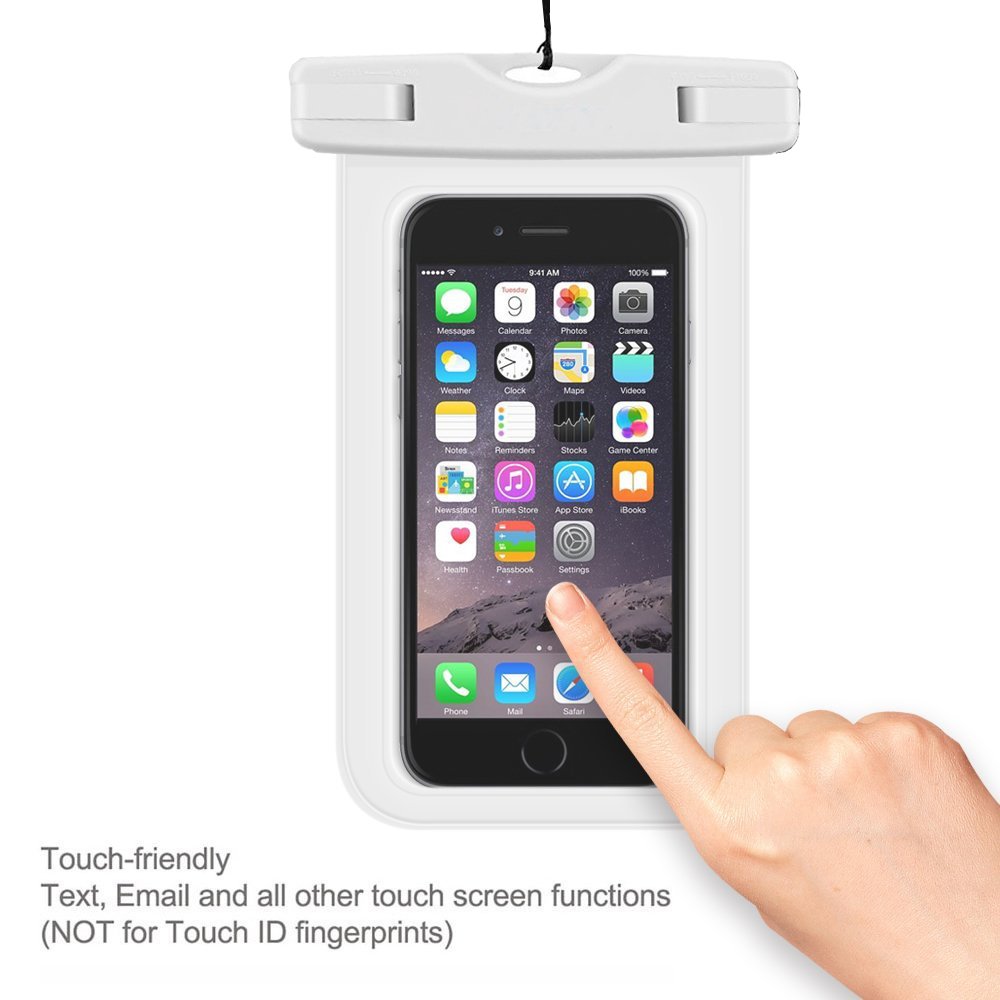 FIRSTBUY waterproof case, Universal Waterproof Phone Pouch Certified IPX8 Underwater Cellphone Case Dry Bag for iPhone X/8/8PLUS/7/7PLUS/6S Samsung Galaxy S9/S8/S7 HTC10 Google Sony Nokia (2 pack)