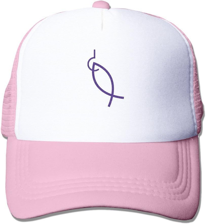 Cool Hooked Ichthys Fish Logo Trucker Mesh Baseball Cap Hat