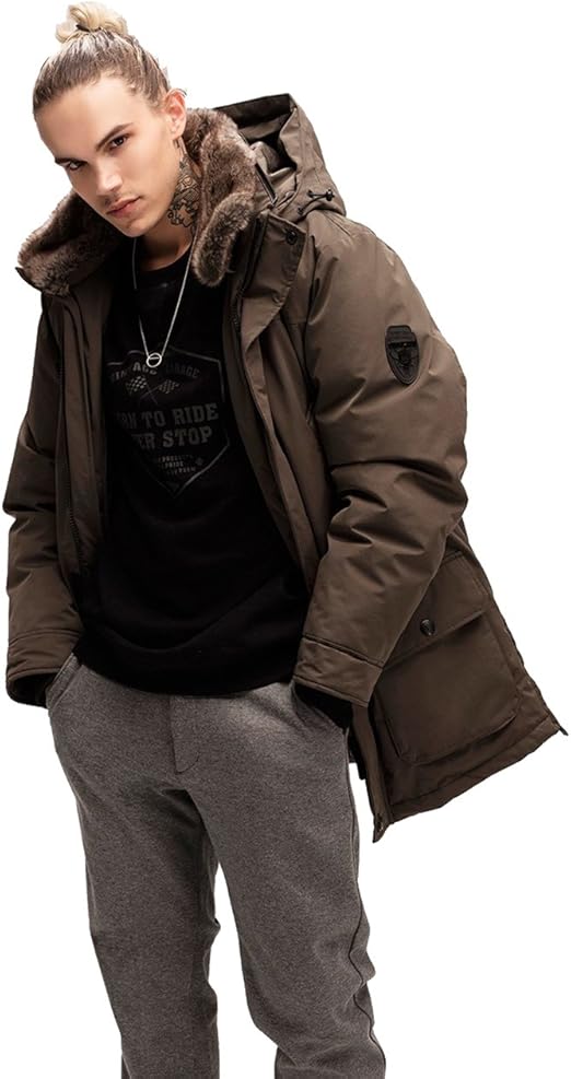 Point Zero Squadron ECODown Long Parka Men Winter Jacket 7618109 Olive