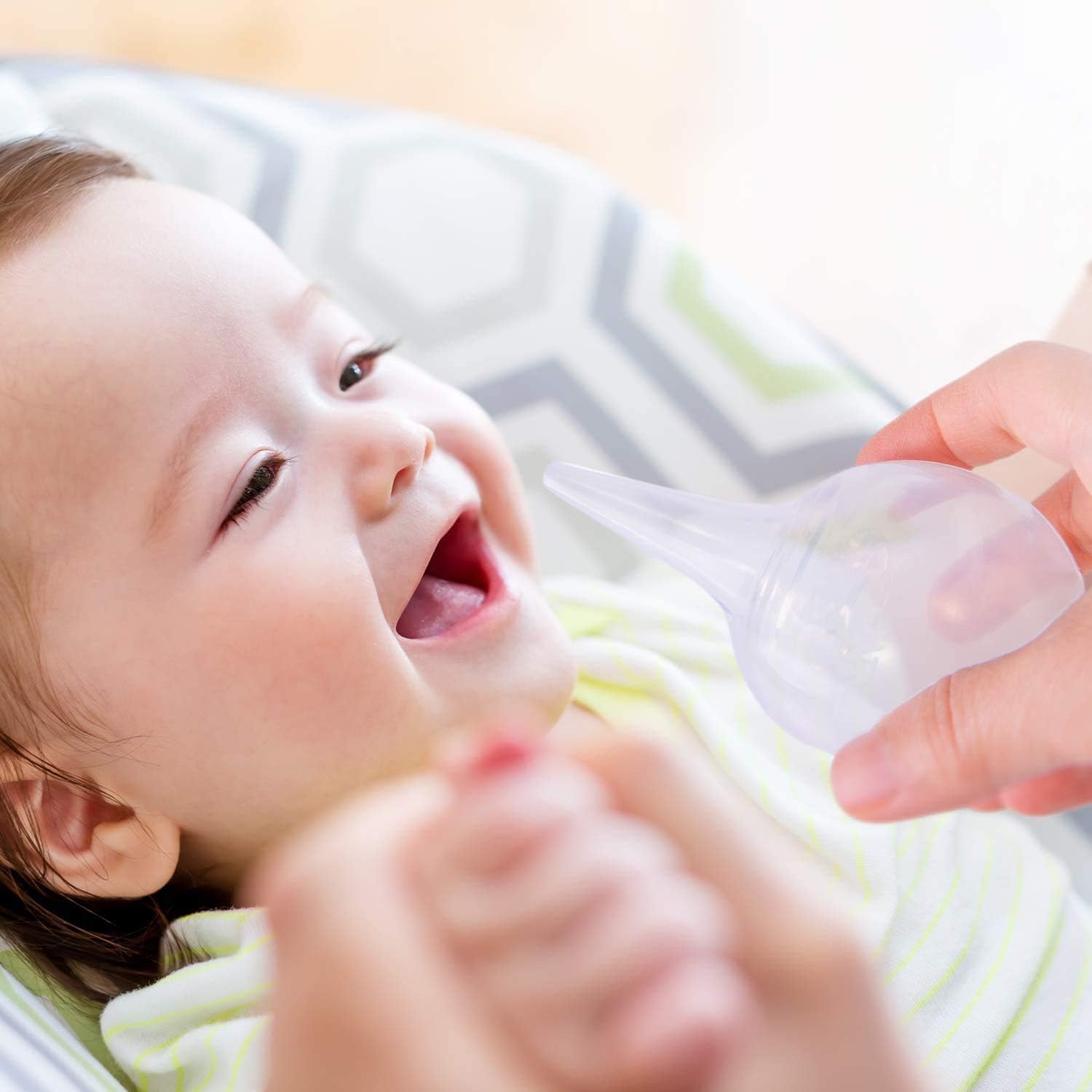 Innovo Hospital Grade Silicone Twister Bulb Baby Ear Syringe and Nasal Aspirator, Snot Sucker and Mucus Sucker, Non-Toxic Nasal Ear Bulb, Cleanable and Reusable, Clear White: Health & Personal Care