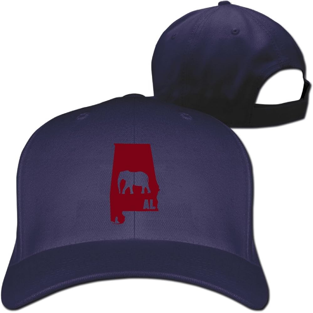 Alabama Al Classic Elephant Cool Funny Peak Cricket Golf Baseball Caps