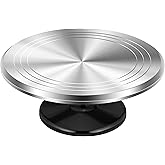 Kootek Aluminium Alloy Revolving Cake Stand 12 Inch Rotating Cake Turntable for Cake, Cupcake Decorating Supplies