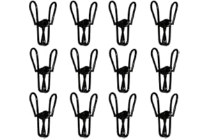 YANSANIDO 20 Pcs 2 Inch Black Chip Clips, PVC Coating High Elasticity Strength Steel Clothes Pins, Food Clips and Bag Clips
