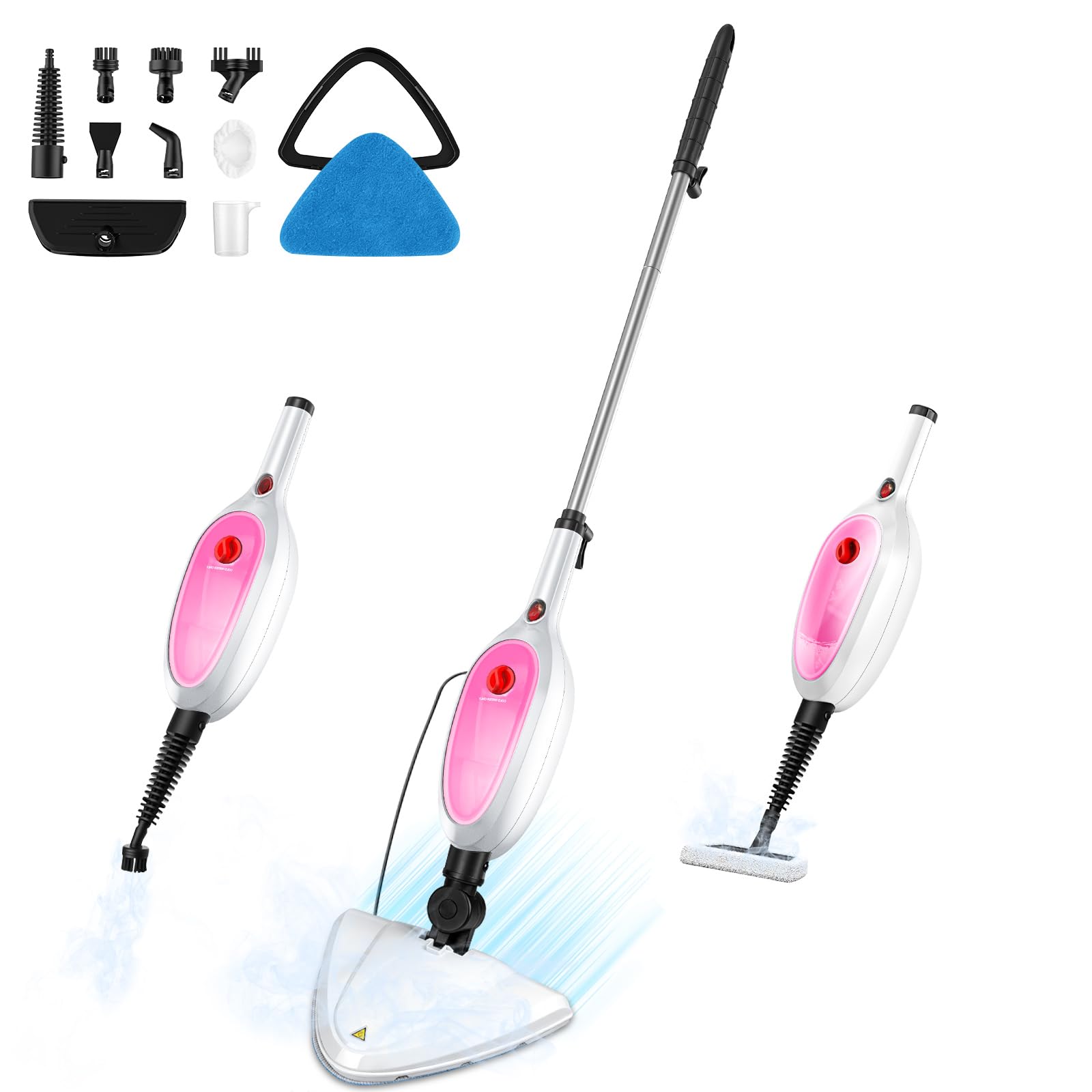 Photo 1 of 10-in-1 Steam Mop & Detachable Handheld Steamer, 20s Fast Heat-Up, 16FT Power Cord, Multi-Purpose Steam Cleaner for Floors/Carpet/Grout/Window/Stove, Streak-Free Deep Home Cleaning