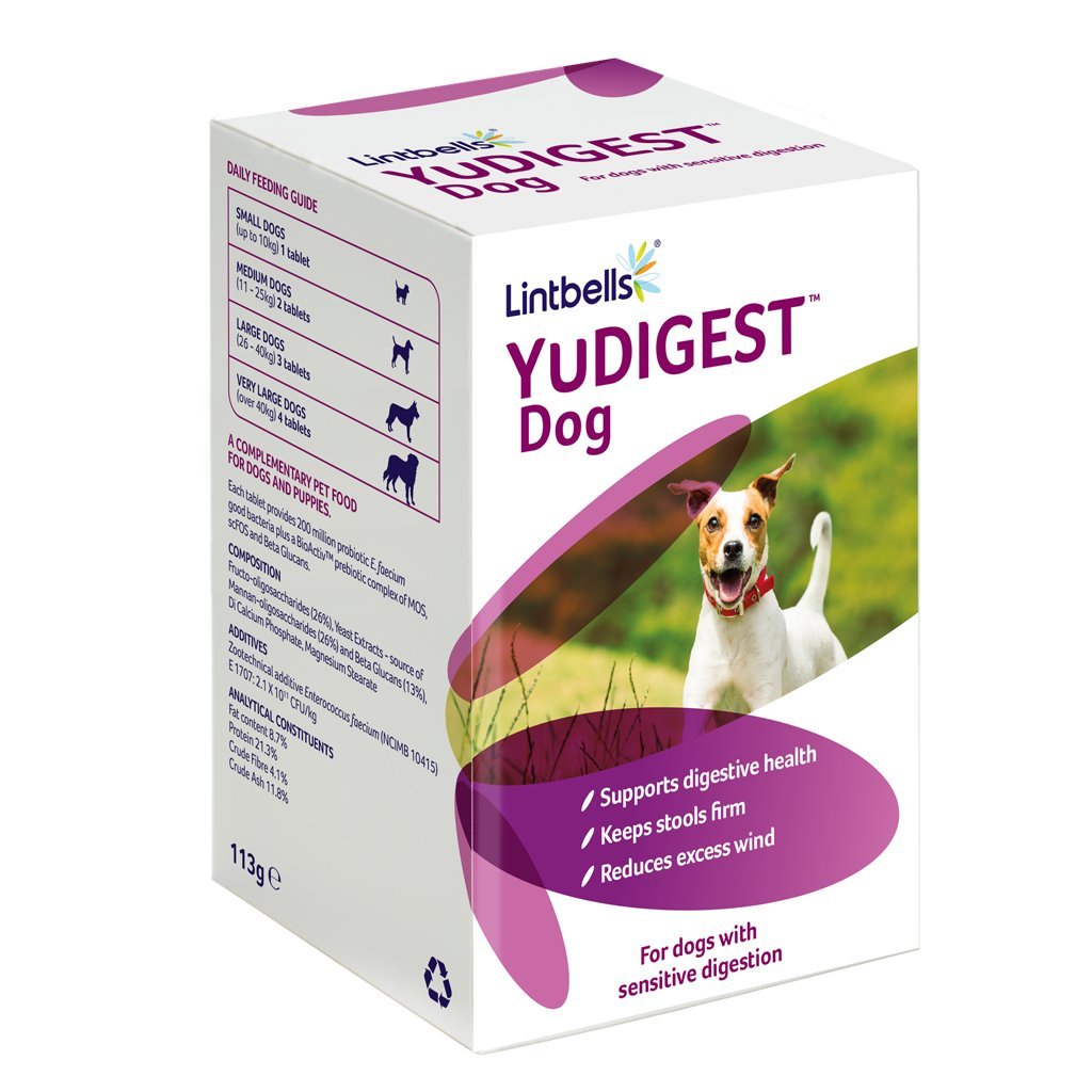 Lintbells YuDIGEST Dog Digestive Health Supplement for Dogs Prone to
