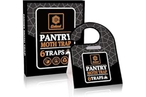 GIDEAL Pantry Moth Trap with Pheromones Prime for House Kitchen Food Cupboard 6 Pack (Grain Moth)