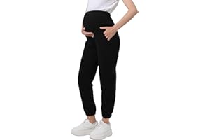 ALINA MAE MATERNITY Women's Maternity Joggers Pregnant Sweatpants Pants Casual Lounge Over Belly Gym