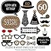 Big Dot of Happiness Adult 60th Birthday - Gold Party Photo Booth Props Kit 20 Count