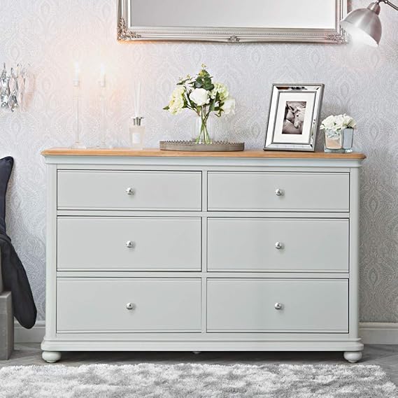 The Furniture Outlet Harrington - Cómoda de madera de roble pintada con