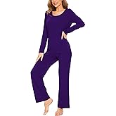 GYS Viscose from Bamboo Women's Pajama Sets Super Soft Long Sleeve Sleepwear Comfy Winter Pjs Sets S-4X