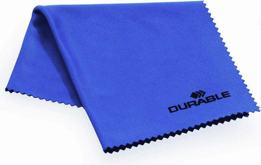 Durable TECHCLEAN Large Premium Microfibre Cleaning Cloth - for TVs, iPads, Glasses, Camera Lens, Phone Screens, Spectacles and Tablets - Blue 20 x 20cm