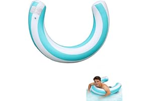 Curved Inflatable Pool Noodles, Floating Water Toy Floats for Adults, Portable Small Raft, Airtight Buoyant Swimming Ring for