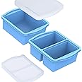 Silicone Freezer Trays with Lids, Set of 2 - with 1cup and 2 cupSilicone Freezer Molds for freezing soups, sauces and individual servings of lasagna, casseroles, dishwasher and microwave safe
