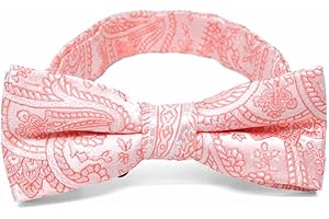 tiemart Boys' Pre-Tied Adjustable Band Collar Bow Tie For 0 to 10 Years Old