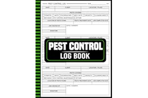 Pest Control Log Book: Stay Organized with Detailed Tracking and Extermination Records