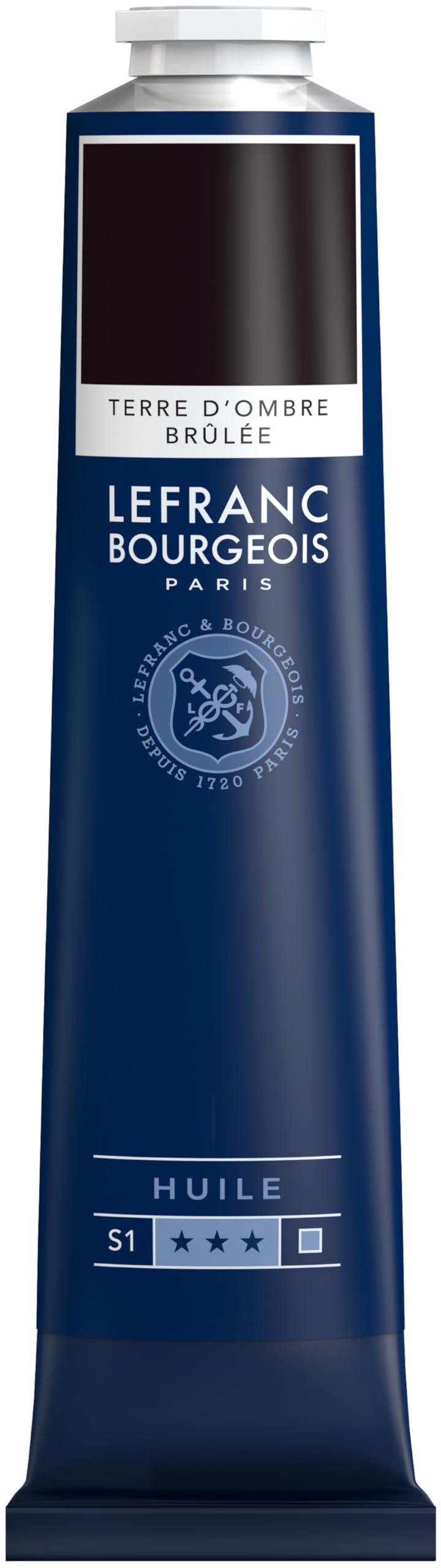 Lefranc Bourgeois Fine oil colour, 150 ml, smooth and highly pigmented oil colour, burnt umber