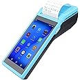 Android POS Terminal Receipt Printer, 58mm Handheld Barcode Scanner Printer with 5.5in Display, Support 8GB,, BT3.0/4.0, Blue, 110-240v(US)
