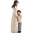 Elegondrar Mother and Son Figurines, Gifts for Mom from Son, Hand-Painted Family Sculpture Gifts for Birthday, Mother’s Day, Thanksgiving, Resin, 9.5" H