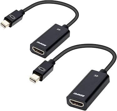 Amazon Com Mini Displayport To Hdmi 2 Pack Benfei Mini Dp Thunderbolt Compatible To Hdmi 4k Adaptor Gold Plated Cord Compatible With Macbook Pro Macbook Air Mac Mini Microsoft Surface Pro 3 4 Electronics