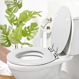 WINSOME White Wooden Toilet Seat 18 Inch Oval MDF Hygienic Easy Fit Hinges view 7