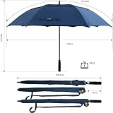 ACEIken Windproof 62 Inch Golf Umbrella Automatic Open Double Canopy view 5
