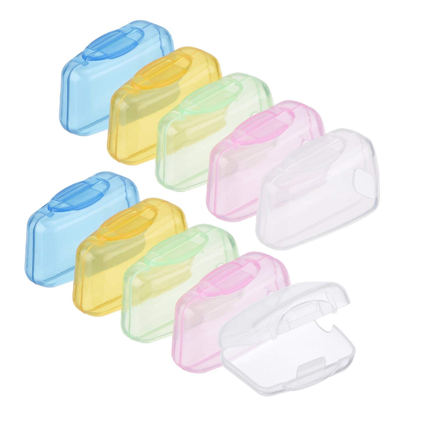 Shappy 10 Pieces Travel Portable Toothbrush Head Covers Toothbrush Protective Case (Style A)