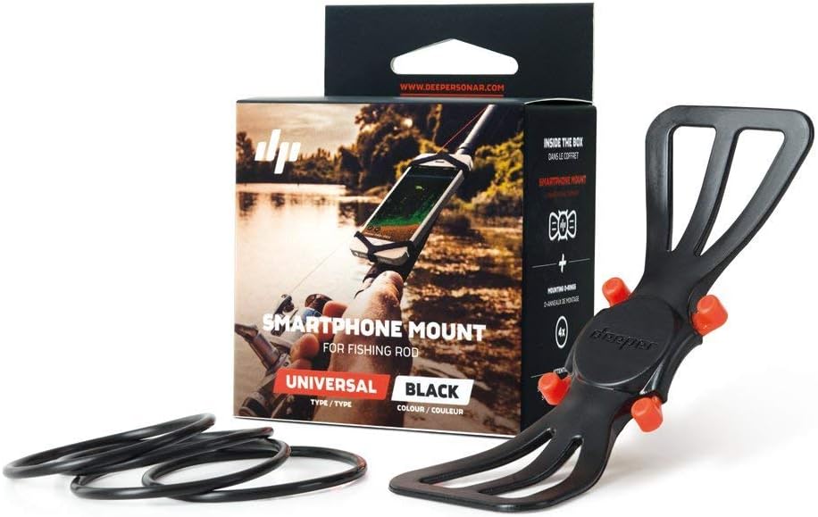 Deeper Smartphone Mount for Fishing Rod – See Phone and Keep Hands Free While Using Sonars