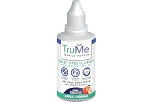 TruMe Whole Health Sweet Stevia Drops - Zero Calorie Sweetener - Keto Liquid Stevia - Vegan - Gluten Free - Alcohol Free - Diabetic Friendly - 333 servings (Apple)