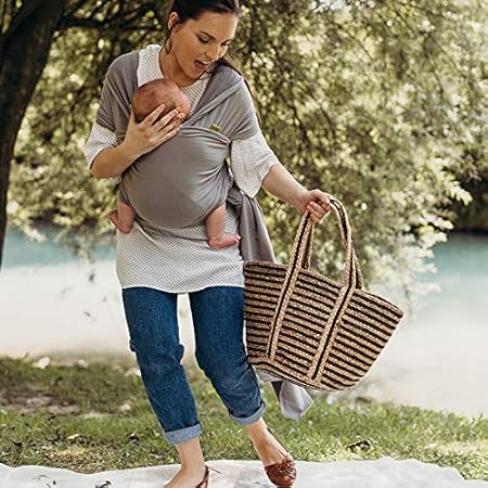 boba wrap baby carrier grey