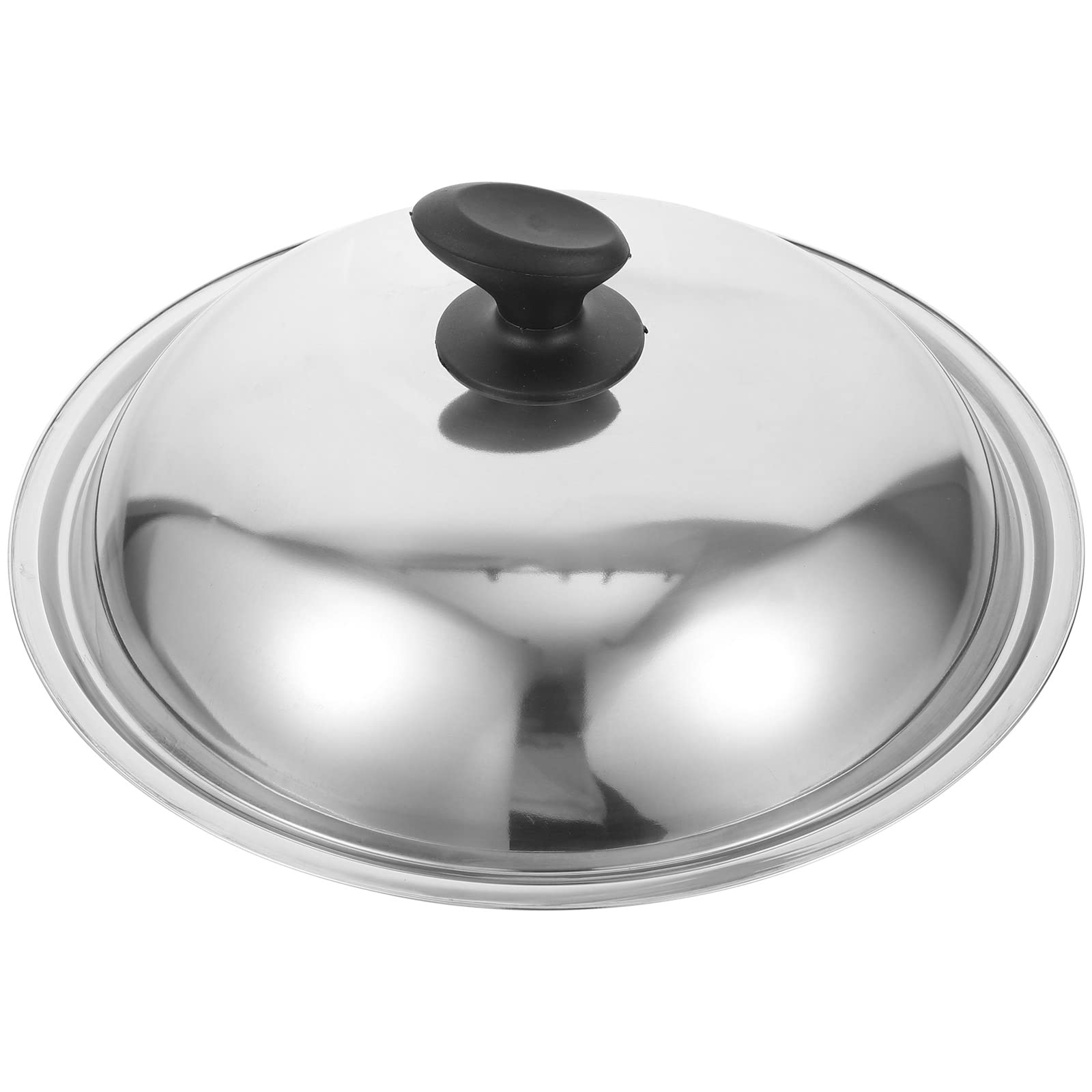 Lurrose 1 Pc Pan Lid, Pot Cover Stainless Steel Wok Cover Universal Pans Pots Lid Cover for Home Restaurant (34CM)