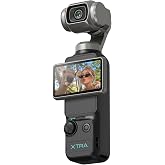 Xtra Muse, Vlogging Camera with 1'' CMOS & 4K/120fps Videos, Pocket Camera with 3-Axis Gimbal Stabilizer, Fast Focusing, Face