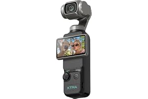 Xtra Muse, Vlogging Camera with 1'' CMOS & 4K/120fps Videos, Pocket Camera with 3-Axis Gimbal Stabilizer, Fast Focusing, Face/Object Tracking, Digital Video Camera for Photography, Digital Camera