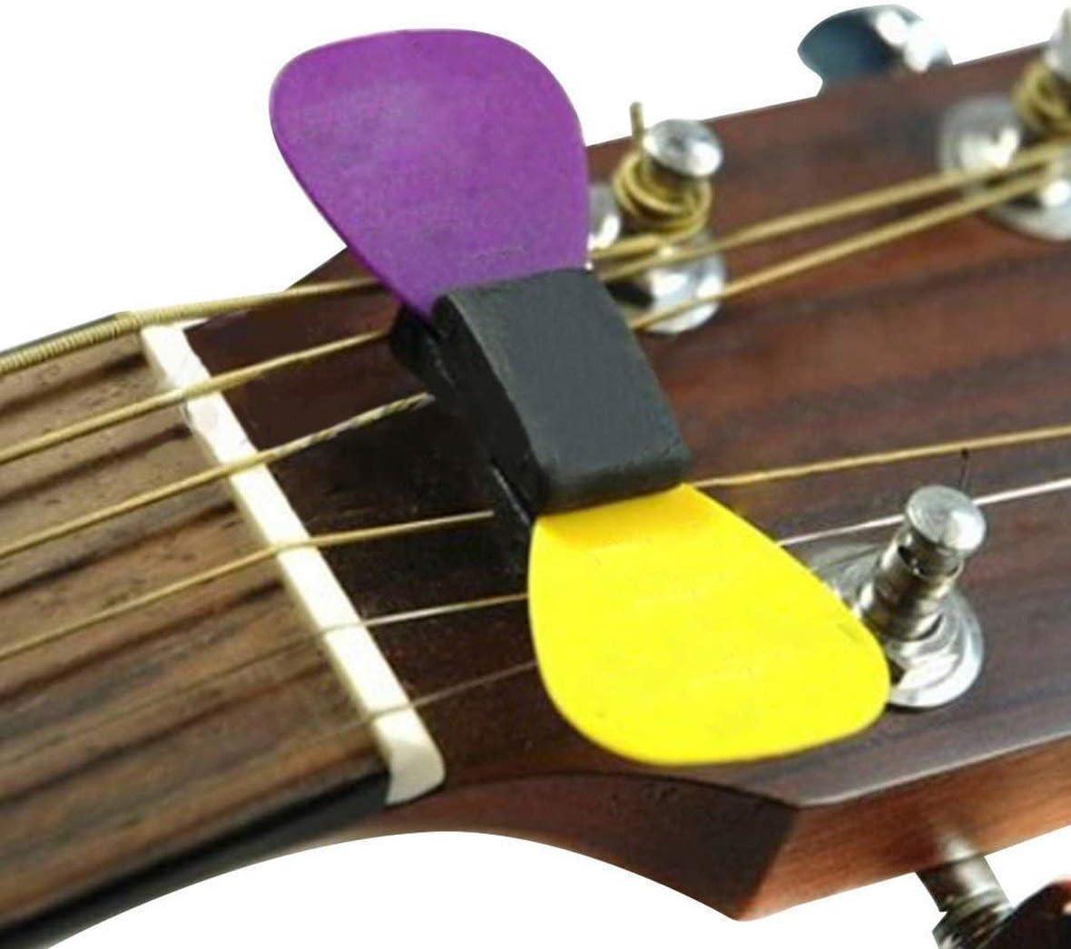 Kimberiey Professional Guitar Headstock Pick Holder,Rubber Musical