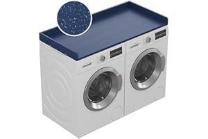CLIMBHOPE No-installation HDPE Washer Dryer Countertop, Washer and Dryer Topper Covers for The Top, Laundry Countertop Laundry Room Organization No Water Leakage Navy Blue