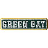 smileth Green Bay City Rectangle Embroidered Patch Lettering Iron-On/Sew-On Applique Badge for Jackets, Hats, Backpacks, and Clothing