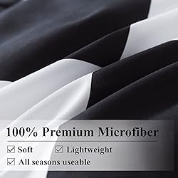 Andency Black White Plaid Comforter