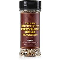 Castle Foods 5 Alarm Hot & Spicy Everything Bagel Seasoning With Sesame, Onion, Garlic & Poppy - 4 Oz.