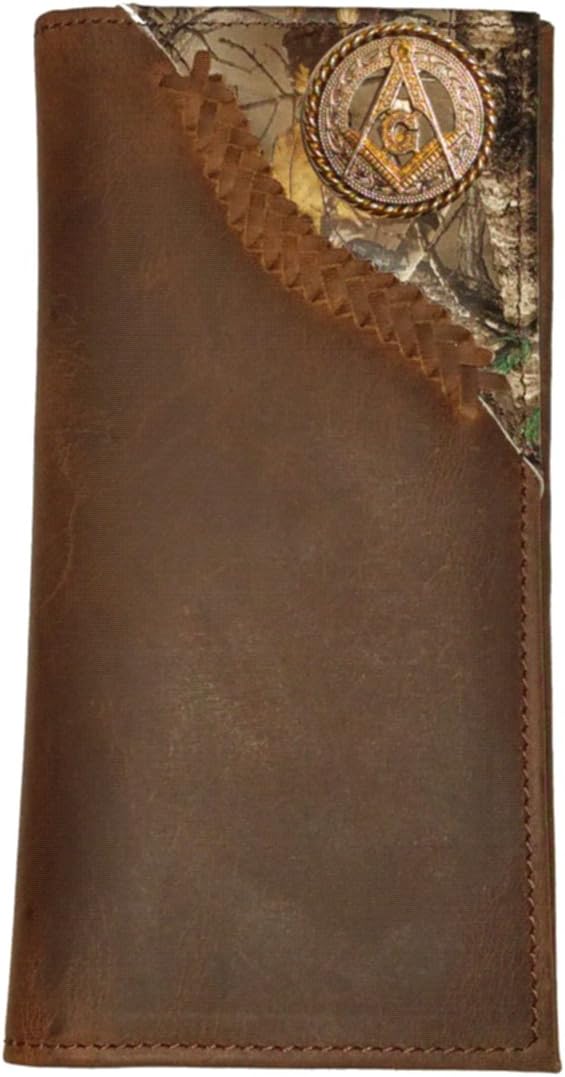 Custom Masonic Square and Compasses Camo Corner long wallet
