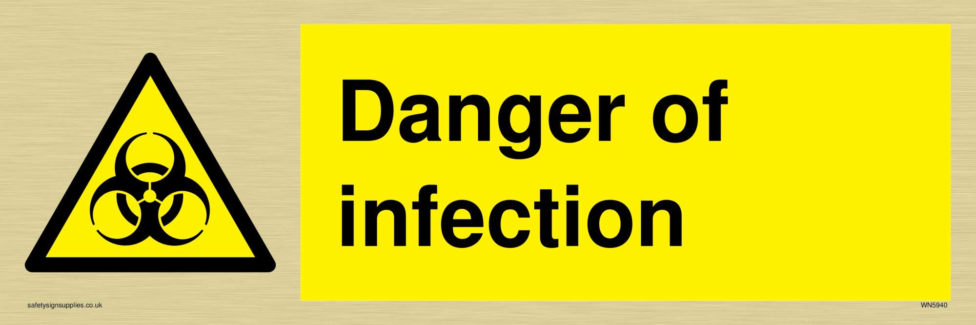 Danger of infection sign - Vinyl Gold sticker
