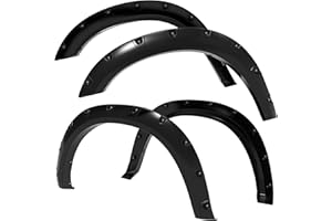 Tyger Auto Fender Flare Compatible with 2019-2025 Ram 2500 3500, Smooth Textured Black Paintable Bolt-Riveted Style 4pc | TG-FF8D4418