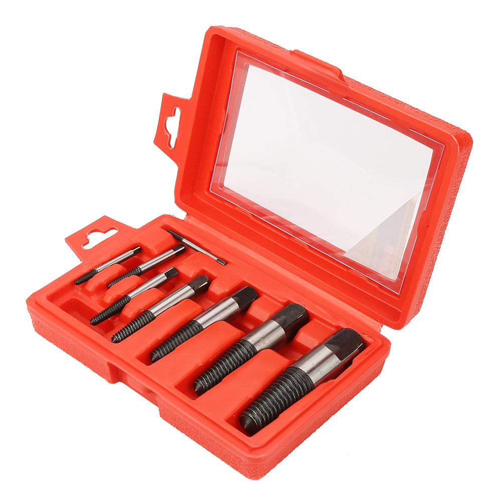 Damaged Screw Bolts Remover, Chrome Vanadium Steel Remover Broken Rusty Screw Bolts Removal Drill Bit Tools for Easy Removal 8pcs/Set(3mm-50mm)
