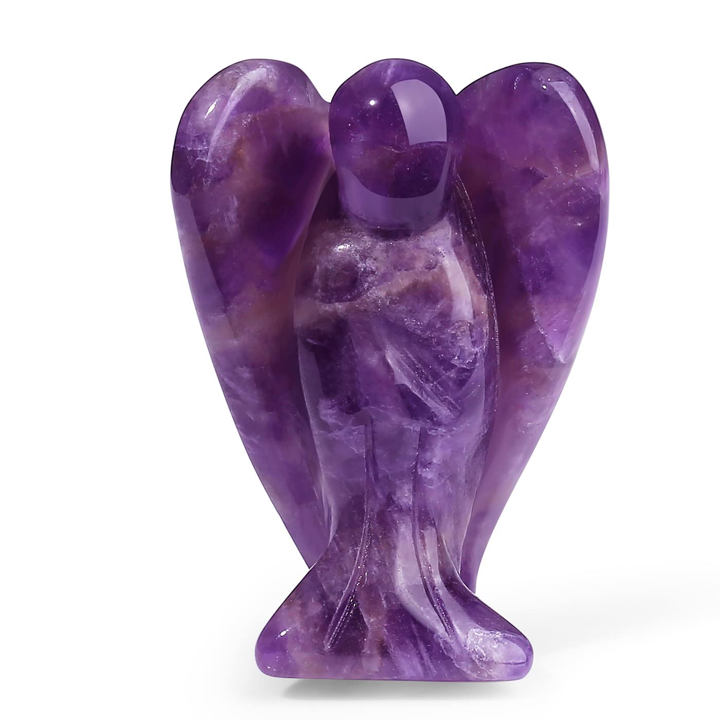 XIANNVXI Amethyst Crystal Angel Figurine Guardian Angel Gifts for Women Purple Amethyst Crystal Ornament Cute Desk Accessories Housewarming Good Luck Small Gifts Women 1.5"