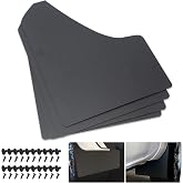 SUNPIE Car Mud Flaps Universal Fit Black Splash Guards (4 Pack) with 20 Pieces 6mm Fastener Rivet Clips