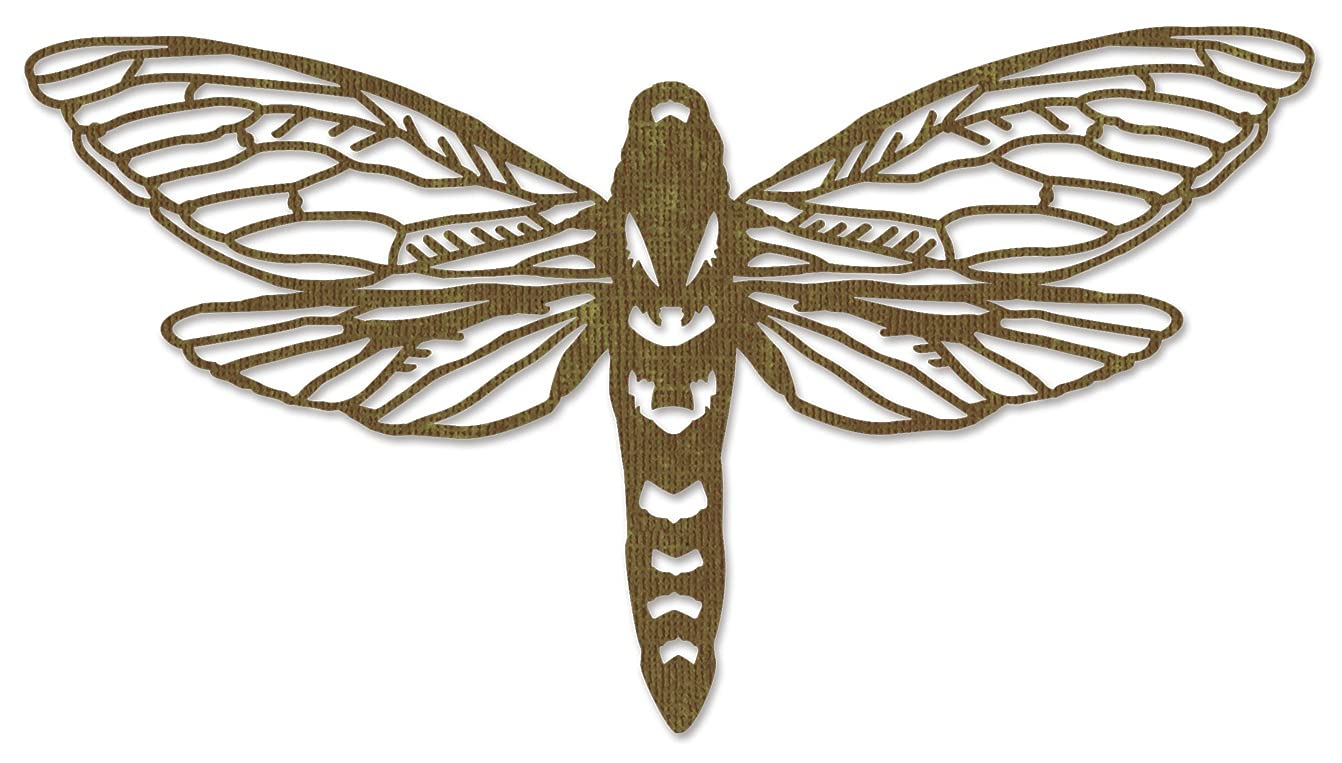 Sizzix Thinlits Die-Perspective Moth by Tim Holtz, 665434, Multicolor, One Size