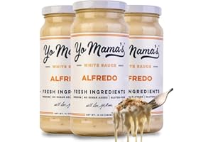 Yo Mama’s Foods Gourmet Keto Classic Alfredo Pasta Sauce | (3) 16 Ounce Glass Bottles | Low Carb, Paleo, Gluten Free, Low Cal