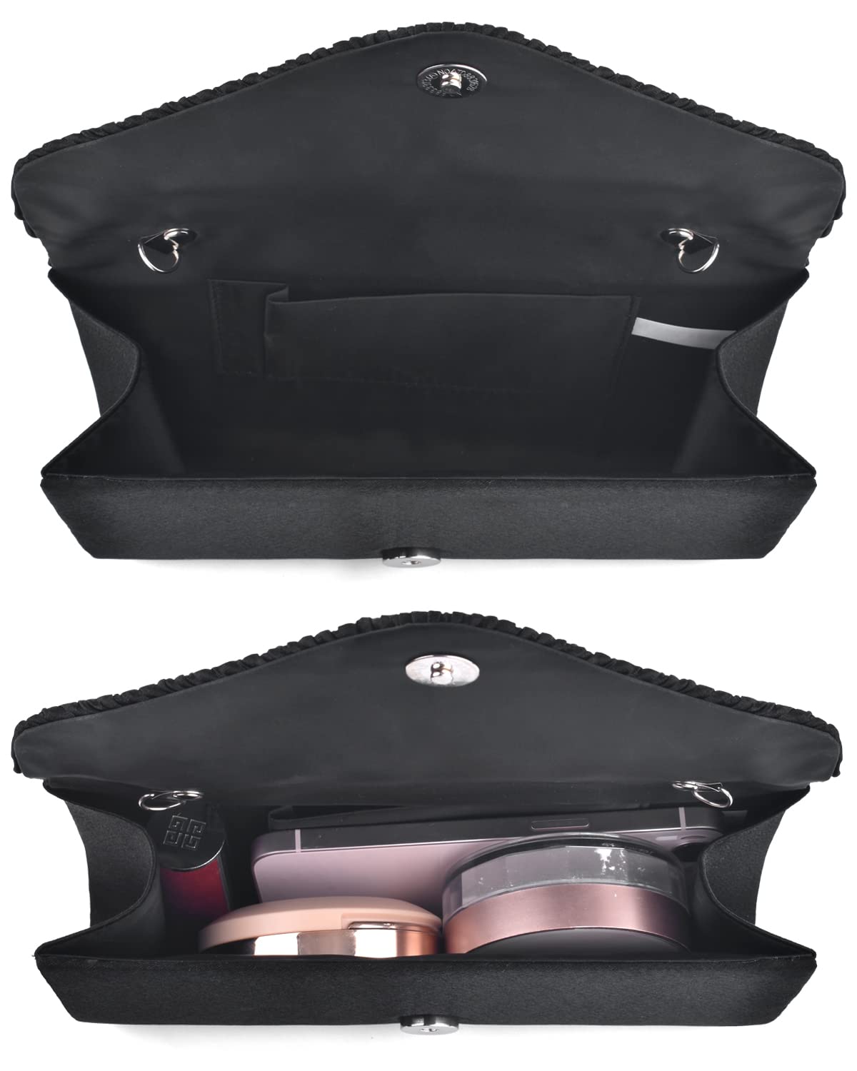TINDTOP Evening Clutch Purses for Women Handbags for Formal Wedding Party Cocktail Prom Crossbody Shoulder Envelope Bag