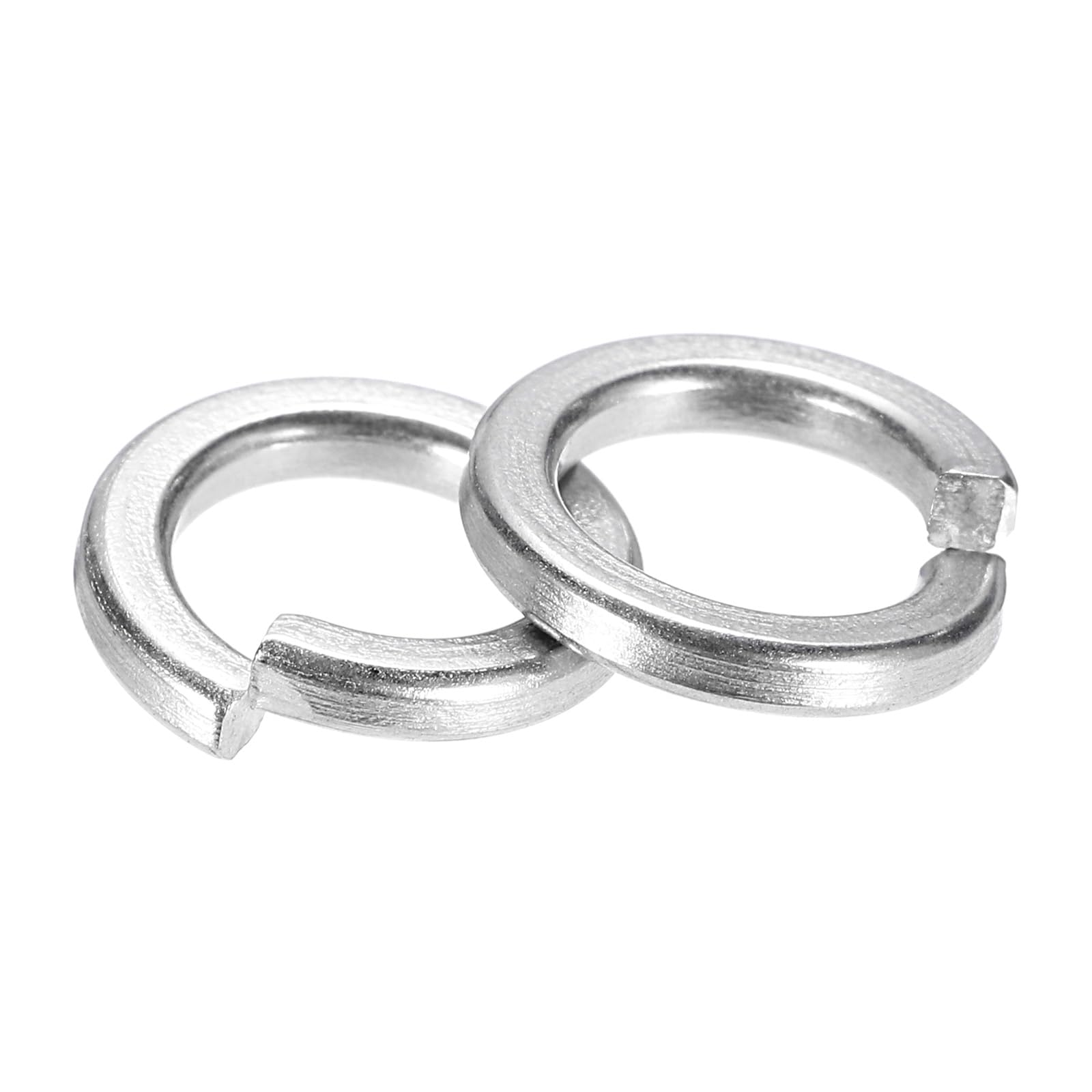 PATIKIL 1/4" Spring Lock Washer, 200 Pack 304 Stainless Steel Split Lock Washer Elastic Gasket Lock Metal Washers for Screws Bolts — image 1