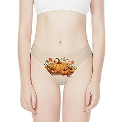 Coloranimal Maple Leaf Pumpkin Thong Panties